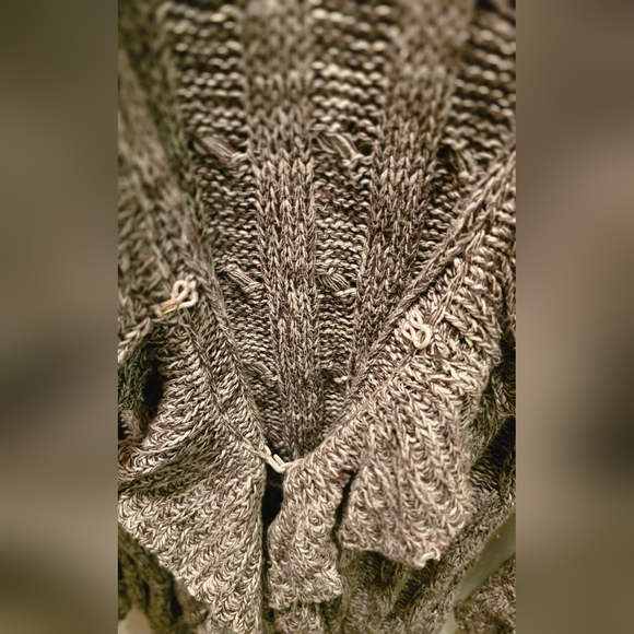 INC International Concepts Brown Ruffle Cardigan - Picture 4 of 5